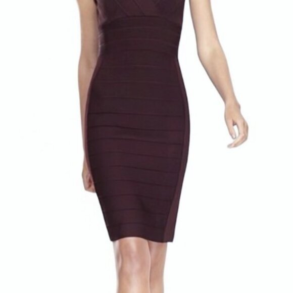 I.N.C. International Concepts Eggplant Brown Bandage Dress L - Picture 9 of 9
